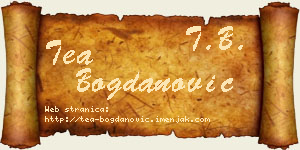 Tea Bogdanović vizit kartica
